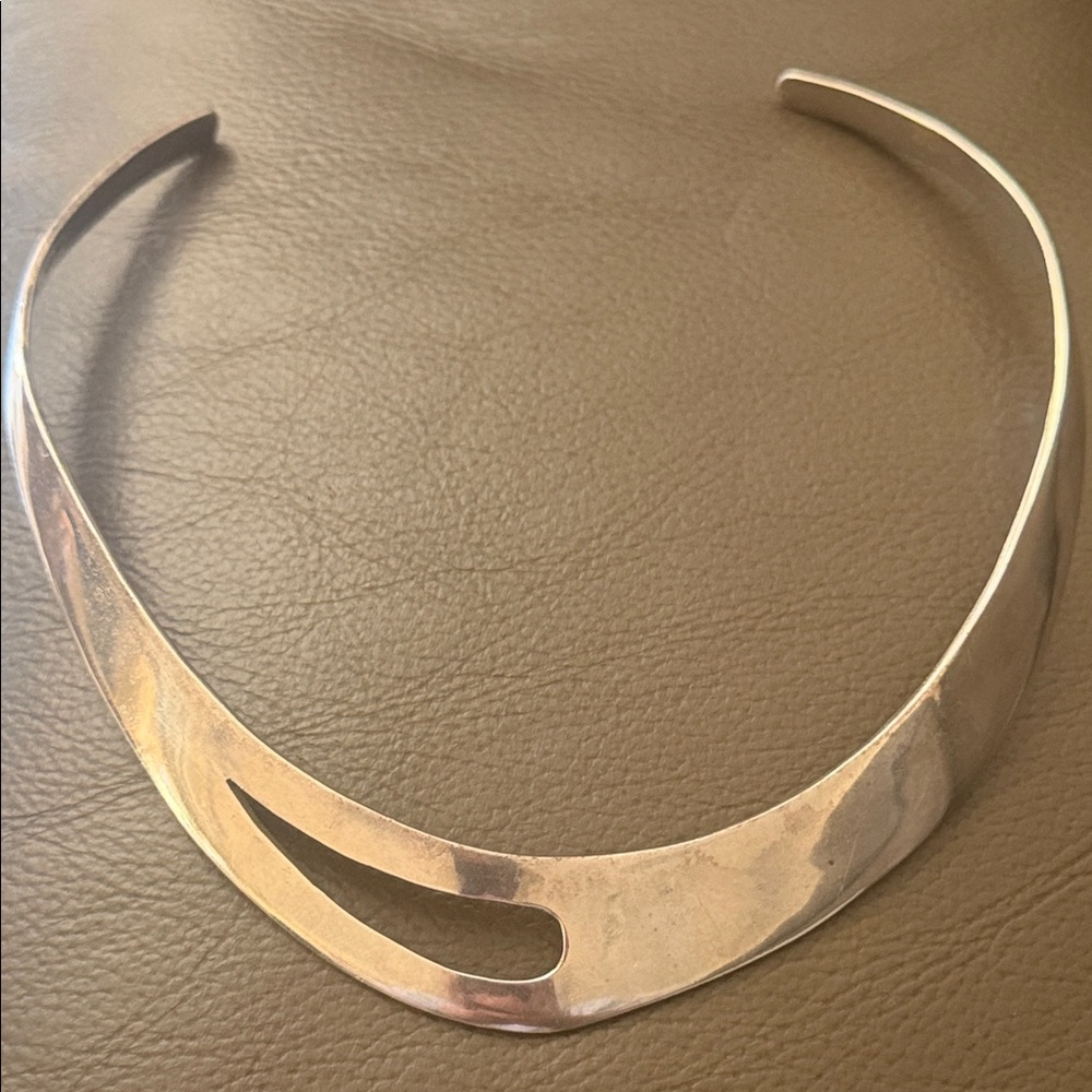 Vintage 925 Sterling Silver MEXICO TAXCO Modern collar choker - Picture 4 of 6